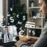 Woman consulting doctor online, understanding telehealth costs